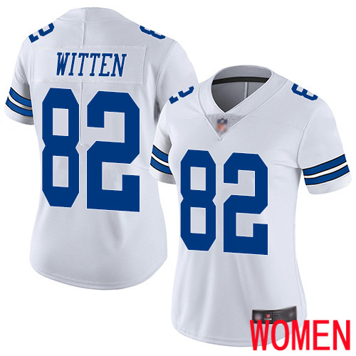 Women Dallas Cowboys Limited White Jason Witten Road #82 Vapor Untouchable NFL Jersey->youth nfl jersey->Youth Jersey